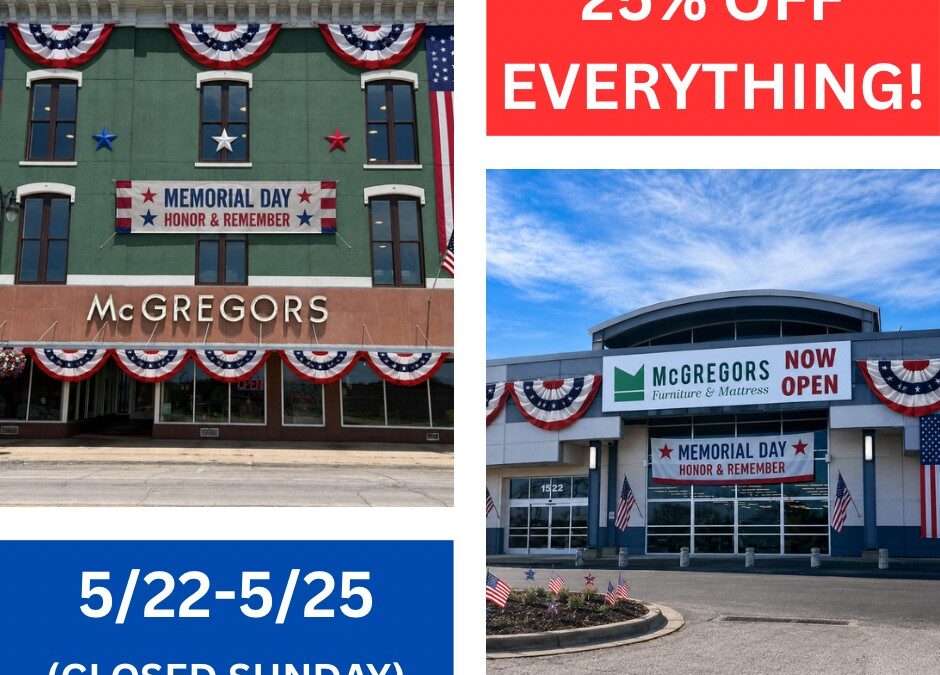 The Savings Start Tomorrow at McGregors Furniture & Mattress!