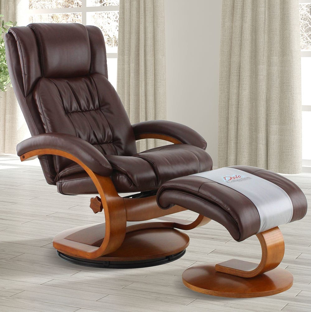 Oslo Narvick Leather Recliner W, Leather Recliner Ottoman