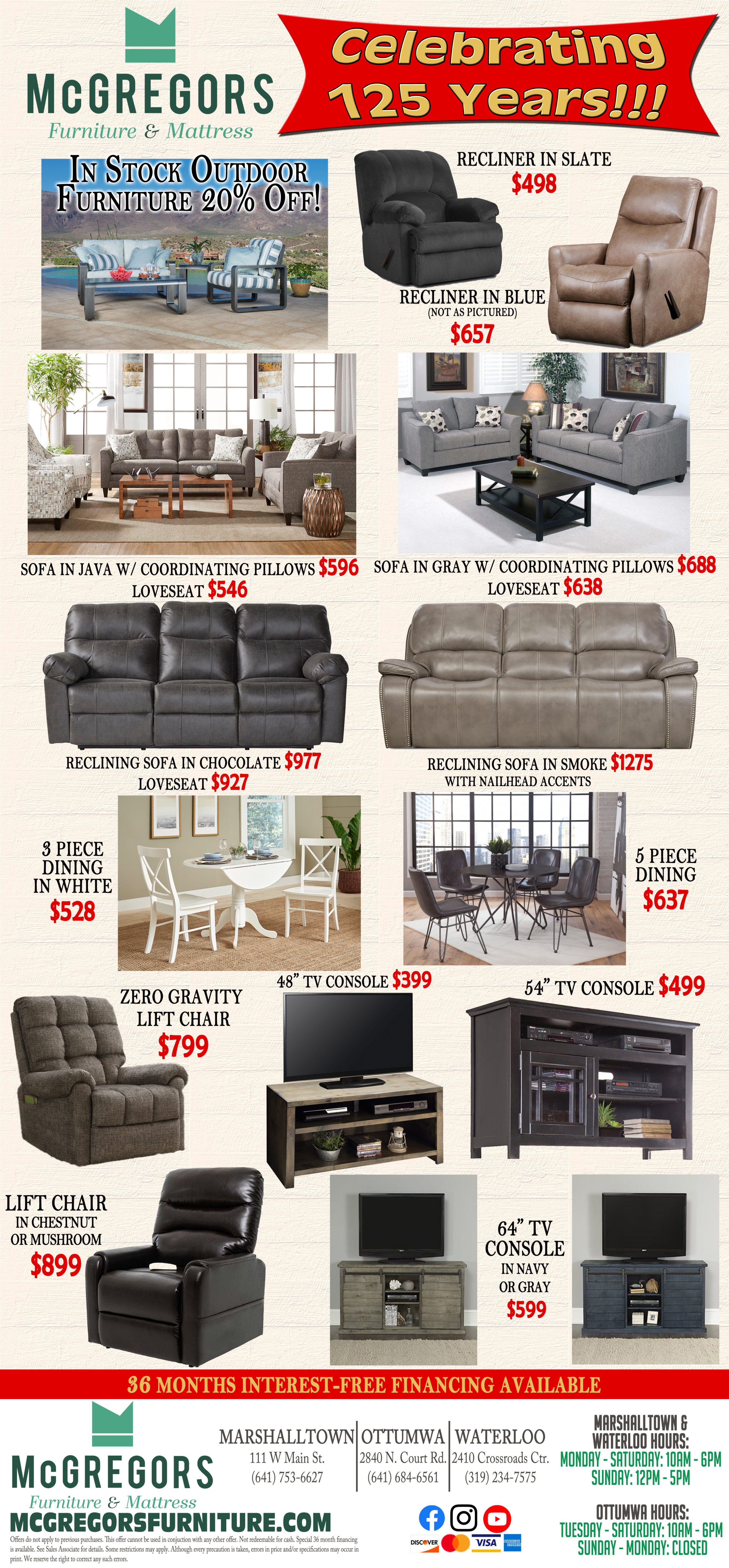 McGregor's 2021 125th Anniversary Ad - Times Republican McGregor Current Ad