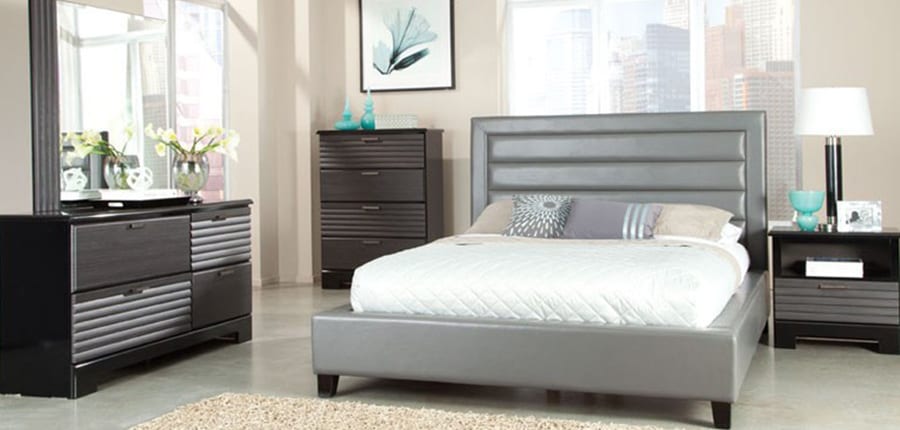 Modern Gray and WHite Bedroom Set